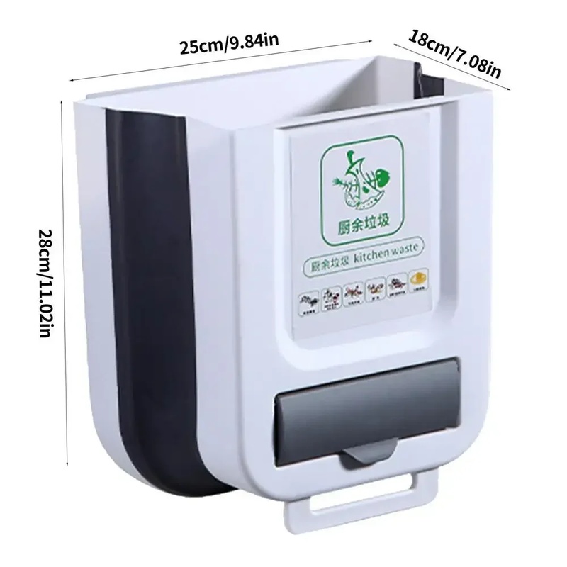 Wall-Mounted Collapsible 10L S - Commercial Kitchen Bin ulasan dan harga