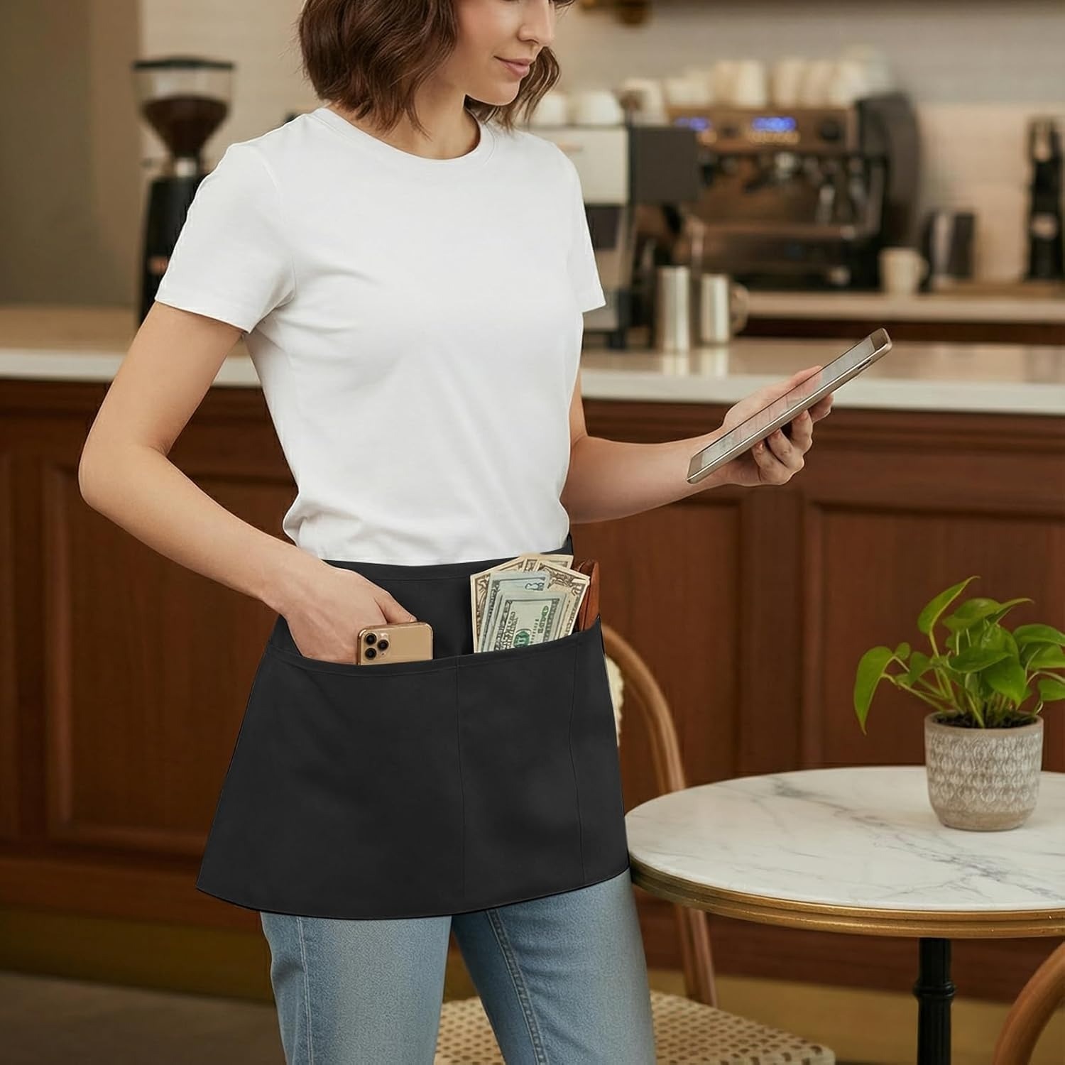 Server Aprons with 3Pockets (1 - Commercial Kitchen And Bar ulasan dan harga