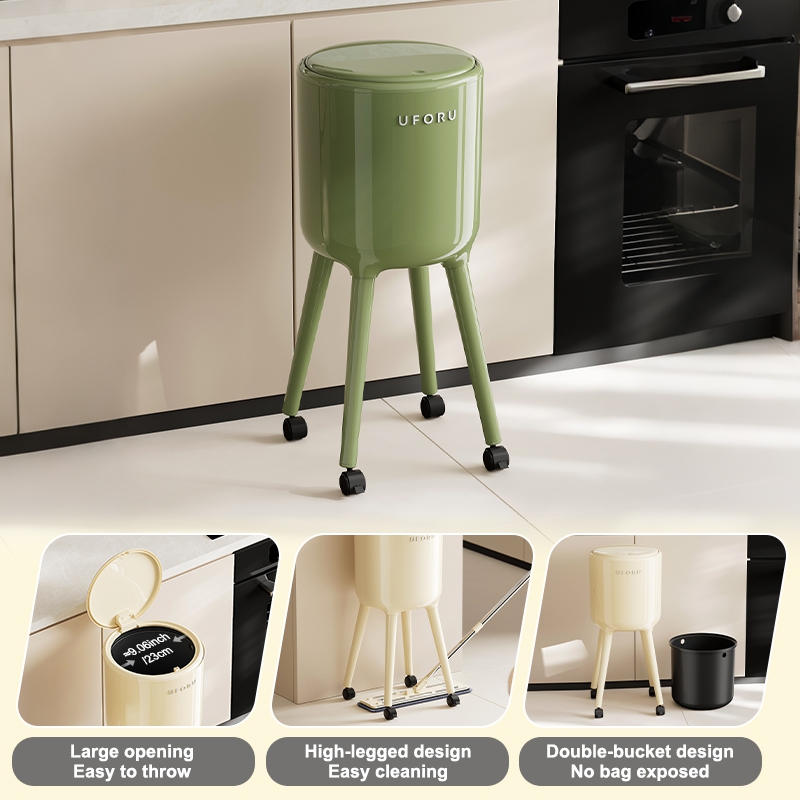 UFORU Tall Standing Trash Can  - Commercial Kitchen Bin ulasan dan harga