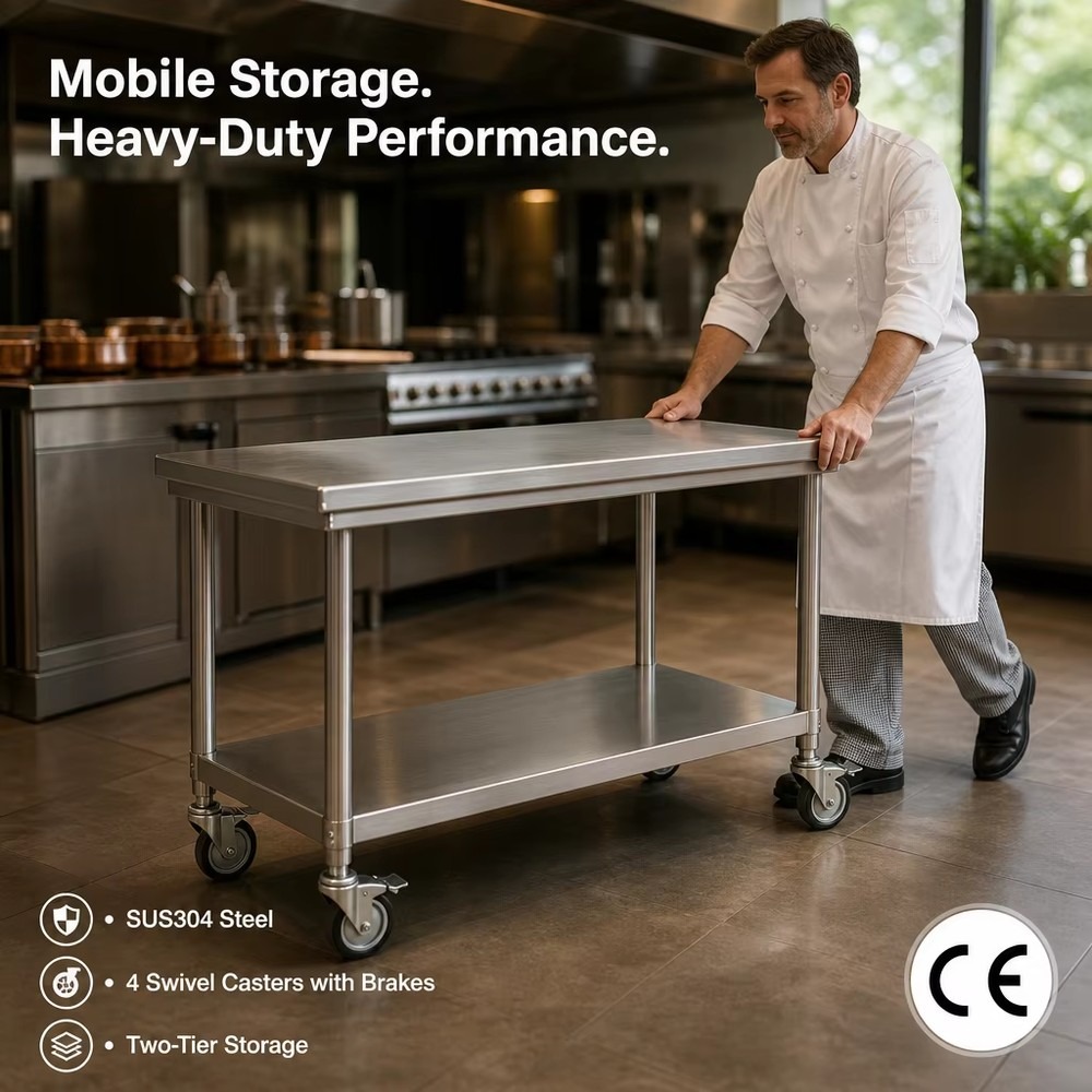 Commercial 304 Stainless Steel - Commercial Kitchen Worktops ulasan dan harga