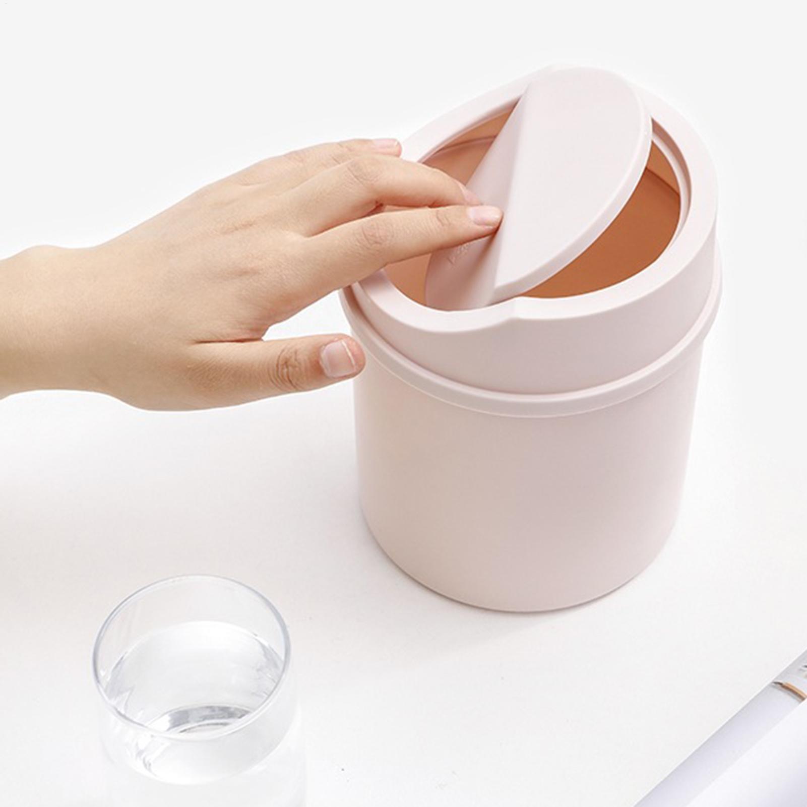 1Pc Desktop Mini Trash Can Wit - Commercial Kitchen Bin ulasan dan harga